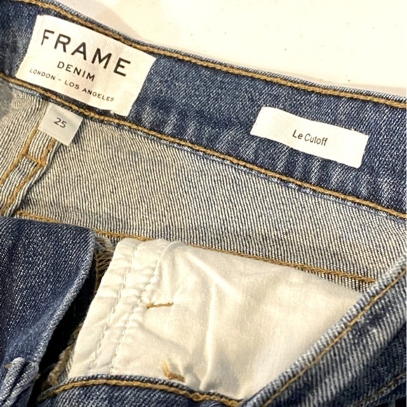 FRAME  Le Cutoff Valle Tulip Hem Denim Shorts - Picture 8 of 10